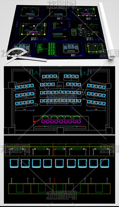 液晶面板显示器模组机电设计全套方案CAD图纸